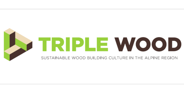 TRIPLE WOOD - Sustainable wood building culture in the Alpine region logo triple wood