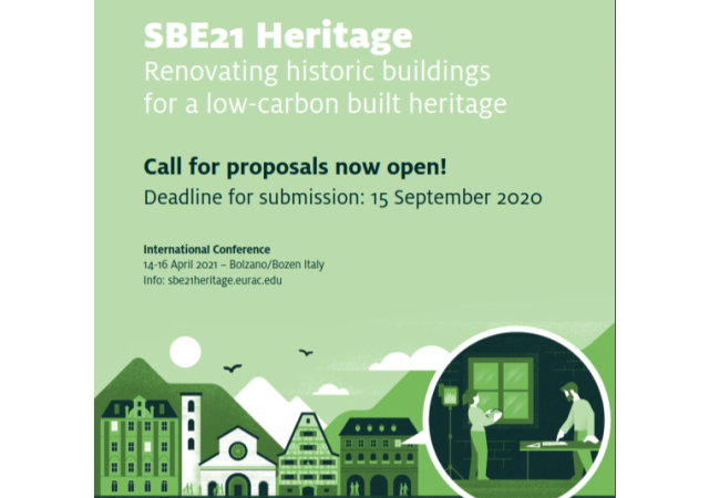 SBE21 Heritage: call 4 abstracts - new deadline: 15.9.